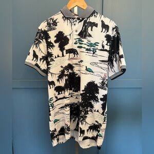 Greyson Swamp Toile Print Polo